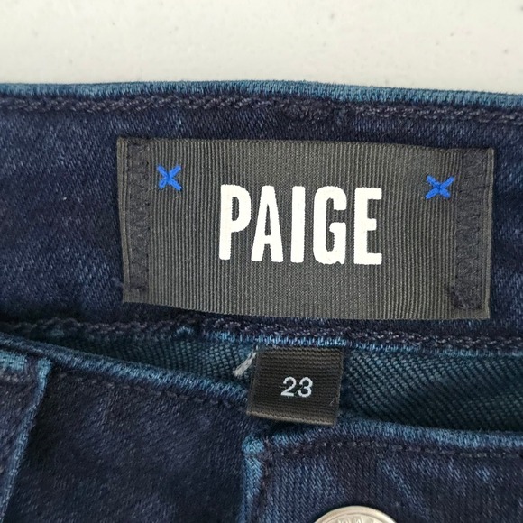 Paige Cindy High Waist Straight Leg Jeans Night Fever Dark Wash Size 23 NWT - Picture 8 of 11